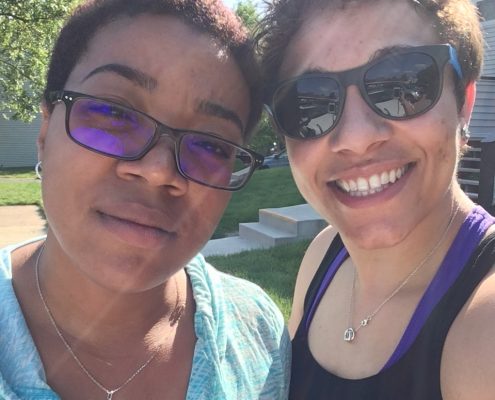 IMG_3135 Young women in front of their home.